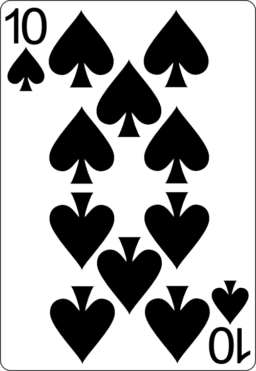 playing card 10S