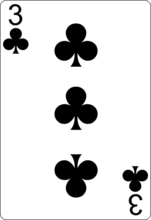 playing card 3C